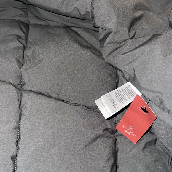 NWT DKNY Pillow Collar Diamond Quilt Long Puffer jacket with oversized - Picture 12 of 13